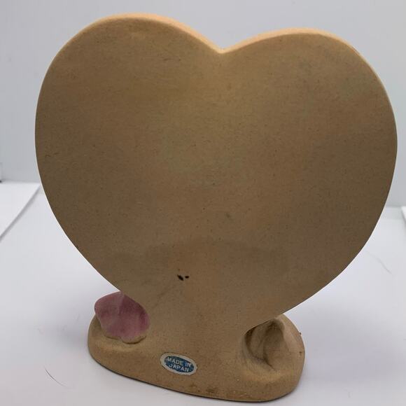 Vintage 60s UCTIC Japan Stonewear Girl Figurine Flower Vase Placard Pink - Picture 8 of 12